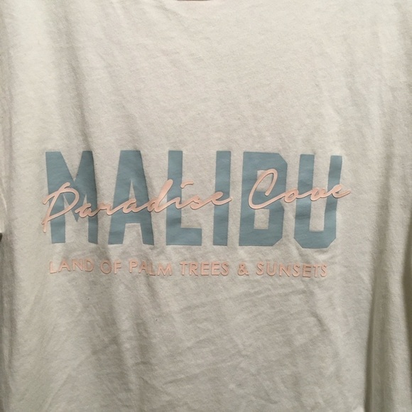 Juicy Malibu‎ White Graphic Tee Large Excellent Condition - Picture 2 of 4